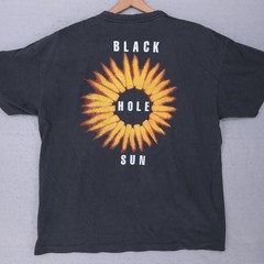 Vintage Soundgarden Band Shirt Mens Large Reprint Black Hole Sun Single Stitch