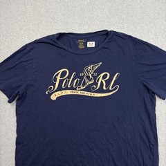 Polo Ralph Lauren Shirt Mens XL Blue Short Sleeve Track & Field Graphic Adult