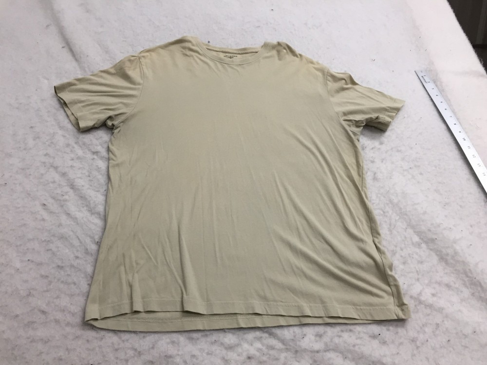 Dockers T Shirt Mens XL Beige Tan Short Sleeve Crew Neck