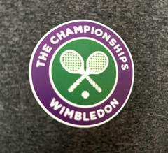 Wimbledon Logo on Graphite Heather T’s 3.8-OZ, 100% Poly Dry-Fit – New