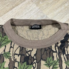 Vintage Ace Sportswear Trebark Camo Shirt XXL Single Stitch Tree Leaf Camouflage
