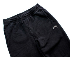 STUSSY JAPAN ~STOCK LOGO~ LOOSE FIT SWEAT PANTS S fuct/baggies/y2k/jogger/cuffed