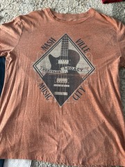 Nice Lot of 6 Assorted Guitar Themed Men’s T-Shirts. Size Large. See Photos.