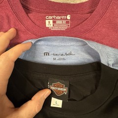 MIXED LOT OF 5 Men’s M T-Shirts H Davidson/Carhartt/N Face/Dickies/T Matthew