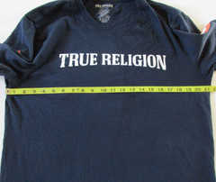 True Religion T Shirt Men’s XL Extra Large Stitched Patches Preppy Smart Casual