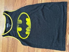 Batman Tank Top Men’s Size Small Gray Yellow Graphic Print Scoop Neck
