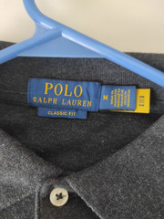 Polo Ralph Lauren Men’s Classic-Fit Polo Shirt Gray Short Sleeve Button logo M