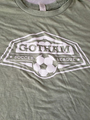 tultex 241 Light Green Gotham Soccer League T-Shirt sz. L