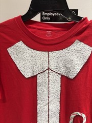 Red and white Santa suit t-shirt size medium by Holiday Time. EUC