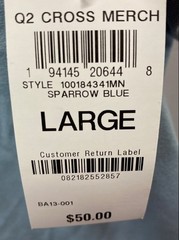 Alfani Men’s Sparrow Blue V-Neck Stretch Short Sleeve Striped Shirt Sz L NWT