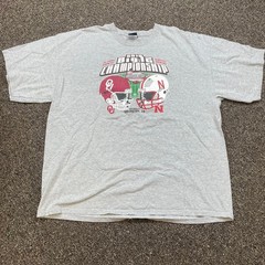 Step Ahead 2010 Big 12 Championship Oklahoma vs Nebraska T-Shirt Gray 2XL