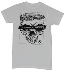 Of Mice and Men Adult New T-Shirt – The Silence is Deafening Skull Face