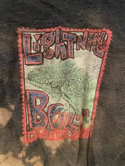 Lightning Bolt T-shirt Mens Large Danger Zone Iguana Neon Graphics Vtg Made USA