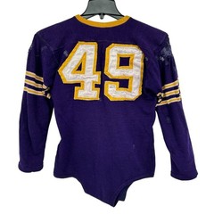 VTG 20s 30s Purple O’Shea Knitting Mills Wool Button Crotch Football Jersey 42