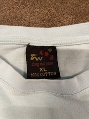 Vintage Climbed The Great Wall Faded Shirt XL China Surf Skate Grunge Baby Blue