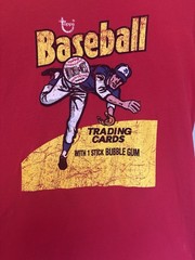 Mitchell & Ness Nostalgia Co. Topps Baseball Trading Cards Graphic Tee Red L