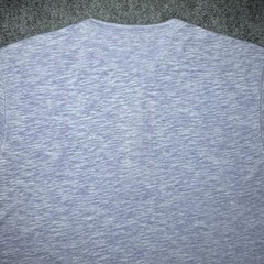 Faherty Blue Heather Dyed Cotton Blend Short Sleeve Henley Shirt Men Small