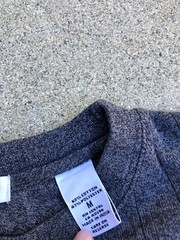 PIERRE CARDIN Vintage Thick Pullover Shirt Men’s MEDIUM Grey Long Sleeve Crew