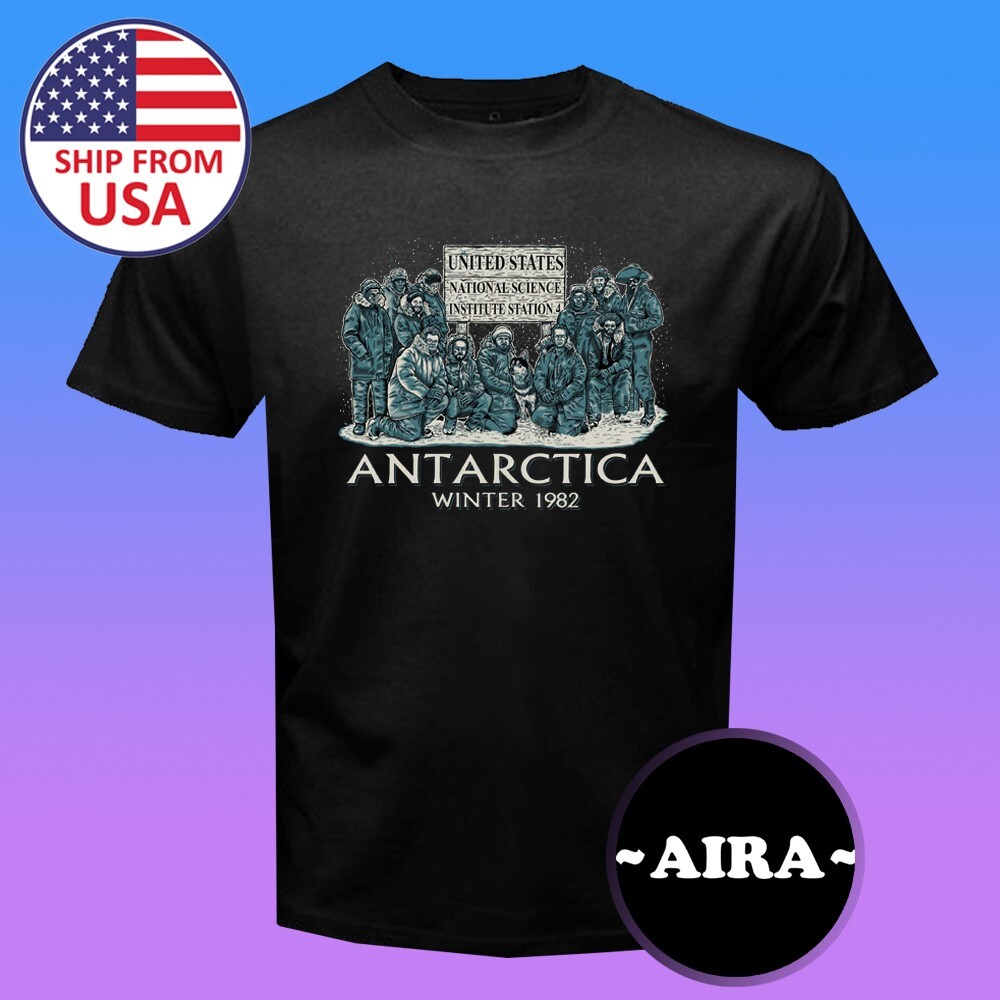 The Thing John Carpenter Horror Movie Antarctica Men’s Black T-Shirt Size S-5XL