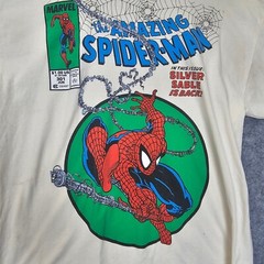 Amazing Spider Man T Shirt Mens M White MARVEL Comic Cover Art Tee Indie Sleaze