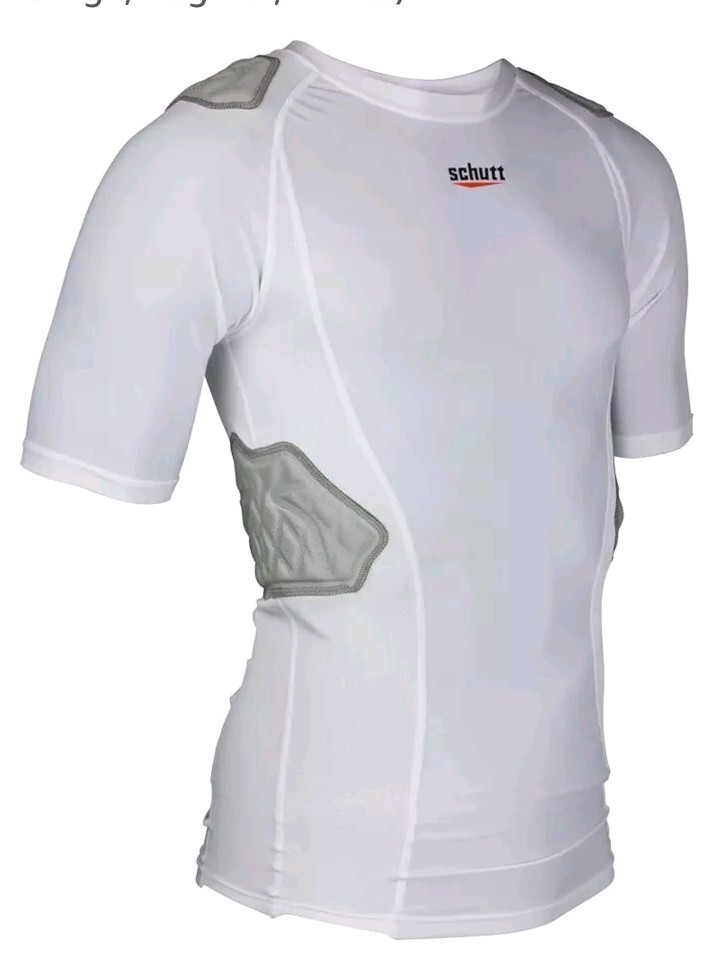 Schutt Size S Integrated Padded Men’s Shirt White NWT #W6