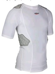 Schutt Size S Integrated Padded Men’s Shirt White NWT #W6