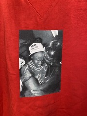 JORDAN michael NIKE SAMPLE red iconic photo 1991 champions bulls shirt RARE