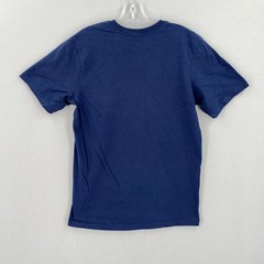 Nike GOLF Mens Tee Size Small Navy Blue Gold Foil Logo Crew Short Sleeve Cotton
