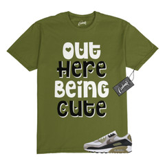 Air Max 90 Light Bone Neutral Olive College Grey Stone T Shirt to Match OHBC
