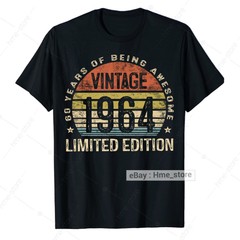 Vintage 1964 Birthday 60 Years Old Of Being Awesome T-Shirt 60th Bday Tee Gifts