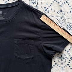 Mack Weldon Black Crew Pocket T Shirt, X-Large But Runs small, See #’s