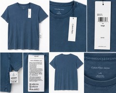 Calvin Klein Jeans Men’s Large Blue Ink Crew Neck 100% Cotton Soft T-Shirt (NWT)