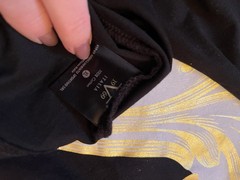 19V69 by Versace v 1969 Italia Sexy Rich Gold Foil Black T-Shirt Mens XL Top