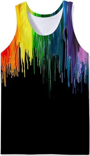 Melting Pattern Realistic 3D Tank Top Mens Womens Unisex
