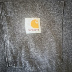Carhartt Henley Shirt Gray Short Sleeve Orig Fit Mens Size 2XL LOGO