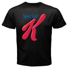 Vintage Special K Cereal Graphic Tee Mens Black Cotton T-Shirt
