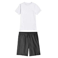 Men’s 2 Piece T-Shirt & Shorts Set Gym Outfit Tracksuit Summer Short Sleeve New