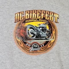 OC Bikefest 2017 7th Annual Maryland Men’s Gray XL Graphic T-Shirt
