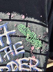 SOUTH OF THE BORDER 90s single stitch t-shirt Screen Stars black graffiti Large