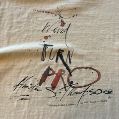 Hunter S Thompson 1983 Ralph Steadman Sz L Fear and Loathing in Vegas Distressed