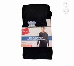 Hanes Men’s Waffle Knit Thermal Long Sleeve Shirt Black XL