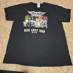 Aerosmith 2015 Blue Army Tour concert tshirt Mens Large Retro Rock Band Tee