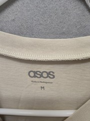 ASOS Shirt Mens Medium Beige Crewneck Short Sleeve Casual Basic Tee T-Shirt
