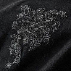 Men’s Dragon Sword Embroidered Cotton Short Sleeve T-Shirt Loose Casual Tee