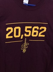 Cleveland Cavaliers Shirt Mens Sz XL Wine Gold 20,562 All In Sponsor Tee T-Shirt