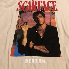 Reason X Scarface Tony Montana T Shirt Men’s Size XL Cigar Off White Sand Rare
