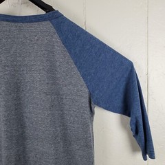 Seattle Washington Shirt Men Large Gray Blue Crew Neck 3/4 Sleeve Raglan Graphic