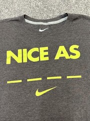 Nike “Nice As” Regular Fit T-Shirt • Gray/Neon Yellow • Men’s XL