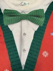 Costume Agent Men’s Christmas Fake Front Shirt Made In USA Long Sleeve Large
