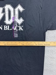 AC/DC Back In Black Shirt Mens XL Black Band Rock Graphic Tee Athletic Fit Music